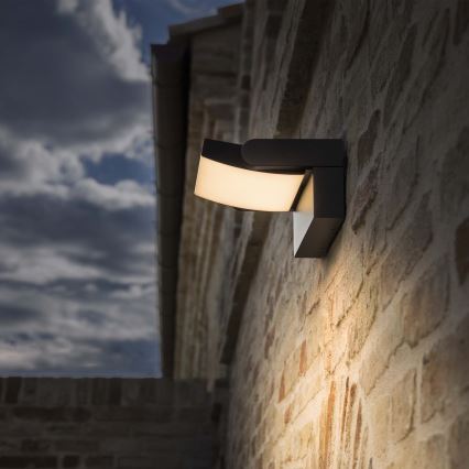Ideal Lux - Udendørs LED væglampe SWIPE LED/21W/230V CRI 90 IP54 antracit