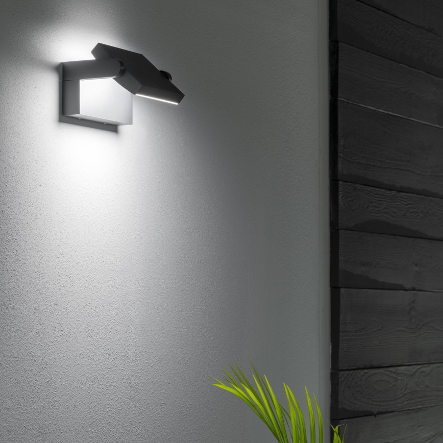 Ideal Lux - Udendørs LED væglampe SWIPE LED/21W/230V CRI 90 IP54 antracit