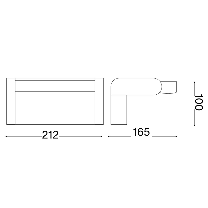 Ideal Lux - Udendørs LED væglampe SWIPE LED/21W/230V CRI 90 IP54 antracit