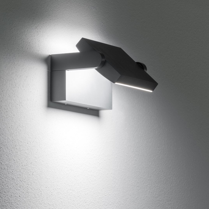 Ideal Lux - Udendørs LED væglampe SWIPE LED/21W/230V CRI 90 IP54 sort