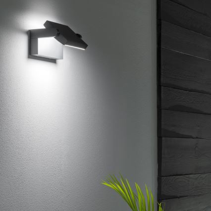 Ideal Lux - Udendørs LED væglampe SWIPE LED/21W/230V CRI 90 IP54 sort