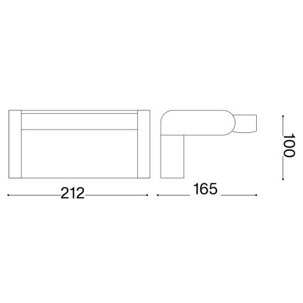 Ideal Lux - Udendørs LED væglampe SWIPE LED/21W/230V CRI 90 IP54 sort