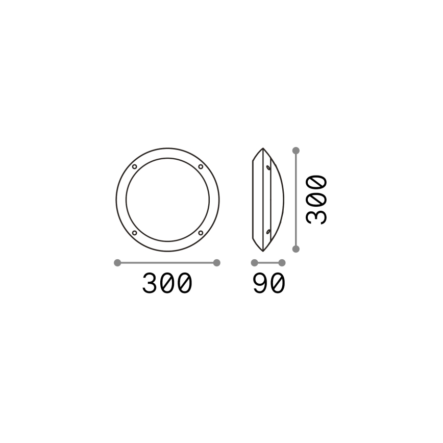Ideal Lux - Udendørs loftslys 1xE27/23W/230V hvid IP66