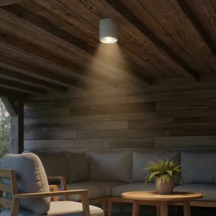 Ideal Lux - Udendørs spotlampe GUN 1xGU10/28W/230V Ø 11 cm IP55 grå