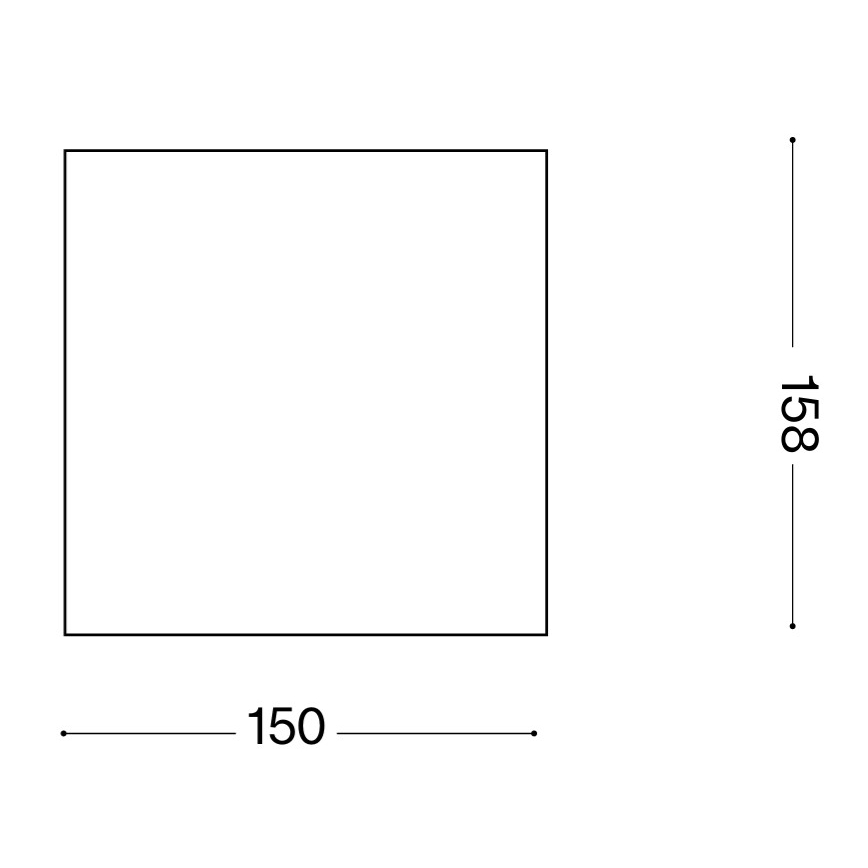 Ideal Lux - Udendørs spotlampe TECHO 1xGU10/20W/230V 15x15 cm IP54 hvid