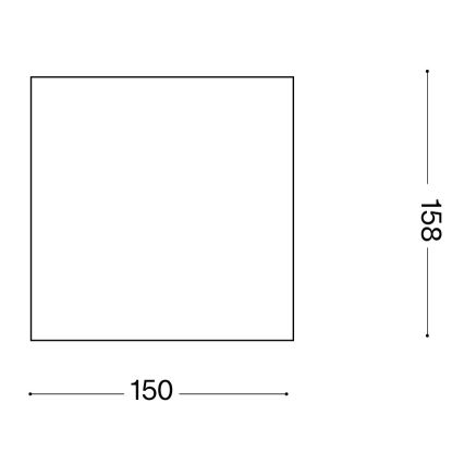 Ideal Lux - Udendørs spot TECHO 1xGU10/20W/230V 15x15 cm IP54 antracit
