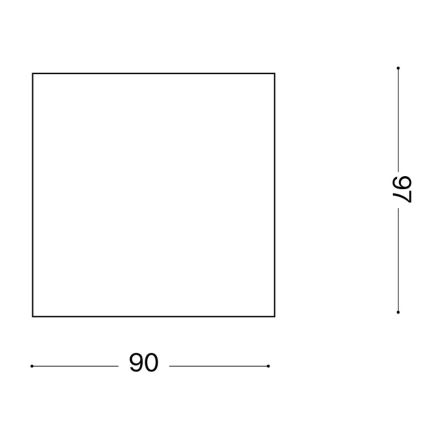 Ideal Lux - Udendørs spotlampe TECHO 1xGU10/20W/230V 9x9 cm IP54 brun