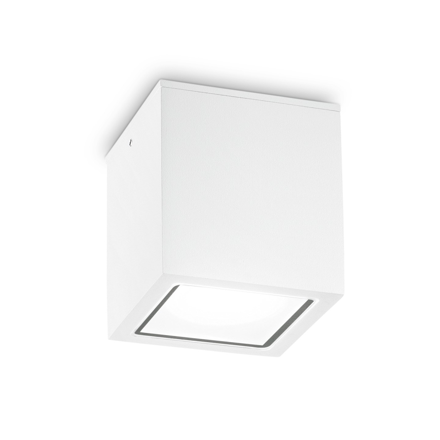Ideal Lux - Udendørs spotlampe TECHO 1xGU10/20W/230V 9x9 cm IP54 hvid