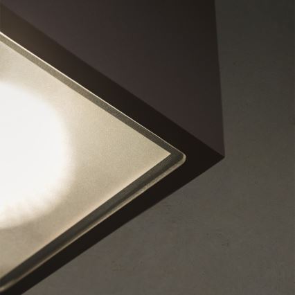 Ideal Lux - Udendørs spotlampe TECHO 1xGU10/20W/230V 9x9 cm IP54 sort