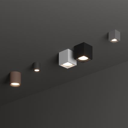 Ideal Lux - Udendørs spotlampe TECHO 1xGU10/20W/230V Ø 9 cm IP54 brun