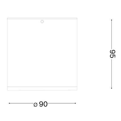 Ideal Lux - Udendørs spotlampe TECHO 1xGU10/20W/230V Ø 9 cm IP54 brun