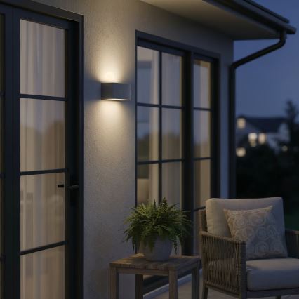 Ideal Lux - Udendørs væglampe ANDROMEDA 1xE27/60W/230V IP55 antracit