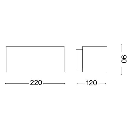 Ideal Lux - Udendørs væglampe ANDROMEDA 1xE27/60W/230V IP55 antracit