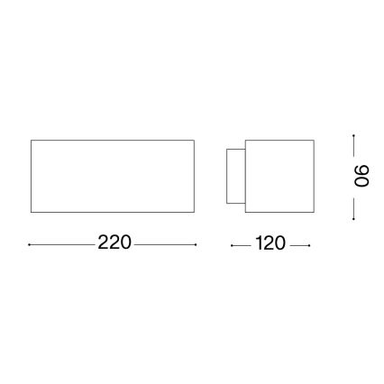 Ideal Lux - Udendørs væglampe ANDROMEDA 1xE27/60W/230V IP55 brun