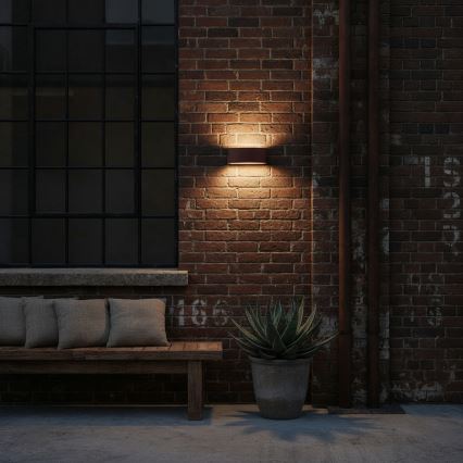 Ideal Lux - Udendørs væglampe ANDROMEDA 1xE27/60W/230V IP55 brun