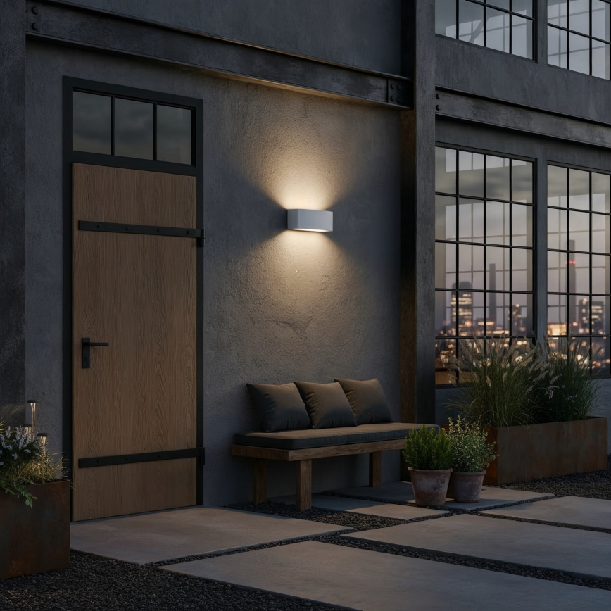 Ideal Lux - Udendørs væglampe ANDROMEDA 1xE27/60W/230V IP55 grå