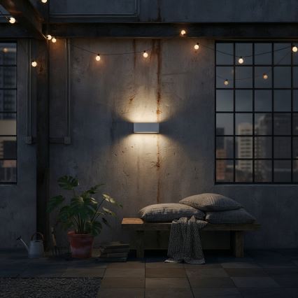 Ideal Lux - Udendørs væglampe ANDROMEDA 1xE27/60W/230V IP55 grå