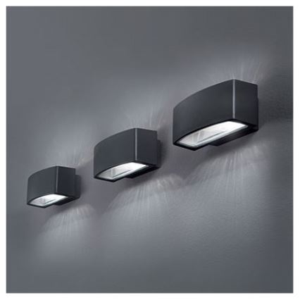 Ideal Lux - Udendørs væglampe ANDROMEDA 2xE27/60W/230V IP55 antracit