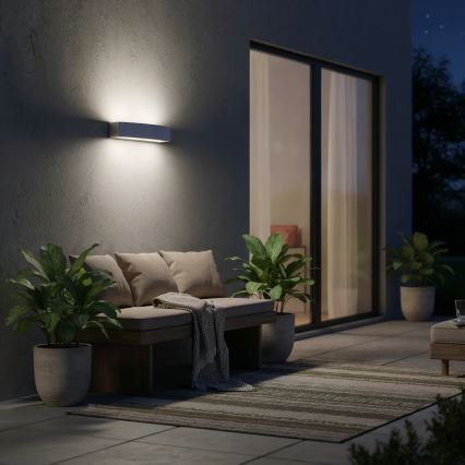 Ideal Lux - Udendørs væglampe ANDROMEDA 2xE27/60W/230V IP55 grå