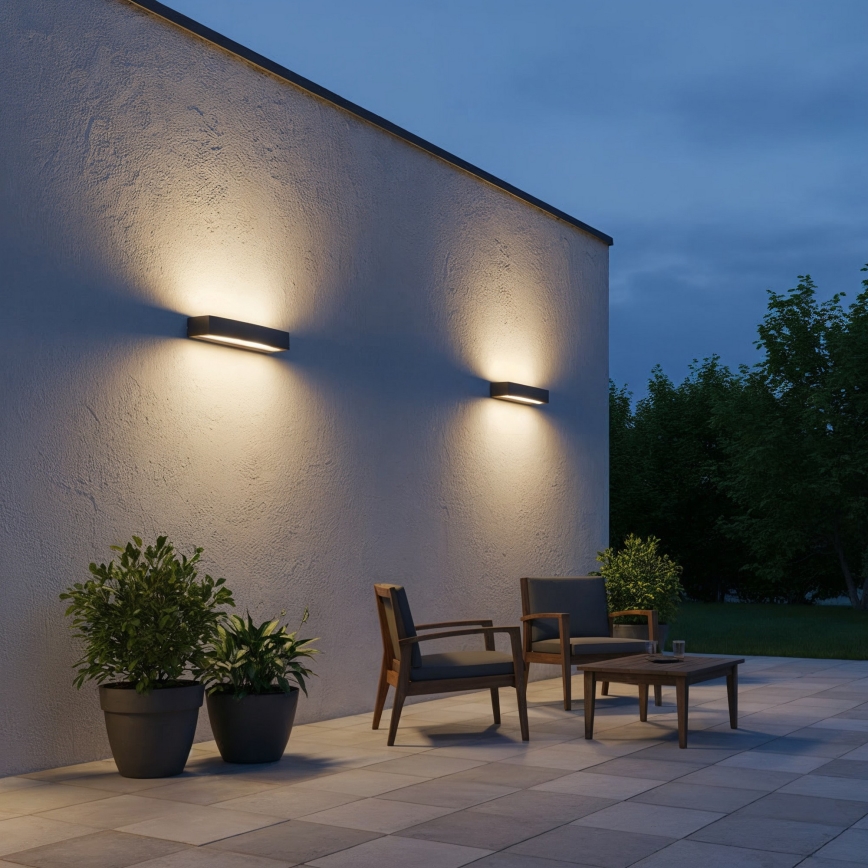 Ideal Lux - Udendørs væglampe ANDROMEDA 2xE27/60W/230V IP55 sort