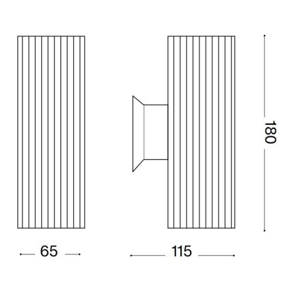 Ideal Lux - Udendørs væglampe BASE 2xGU10/28W/230V IP44 hvid
