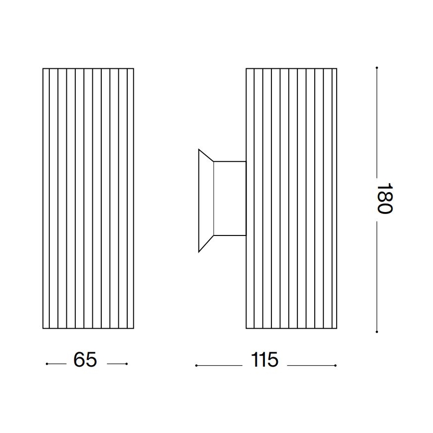 Ideal Lux - Udendørs væglampe BASE 2xGU10/28W/230V IP44 sort