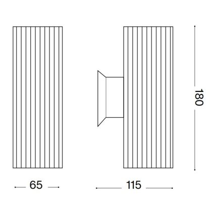 Ideal Lux - Udendørs væglampe BASE 2xGU10/28W/230V IP44 sort