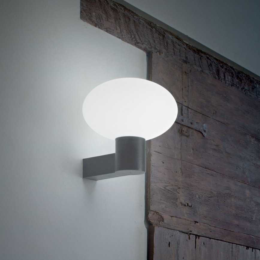 Ideal Lux - Udendørs væglampe CLIO 1xE27/42W/230V IP44 antracit