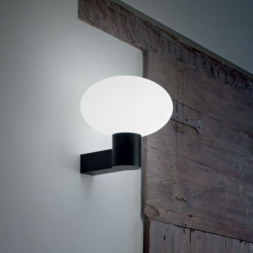 Ideal Lux - Udendørs væglampe CLIO 1xE27/42W/230V IP44 sort