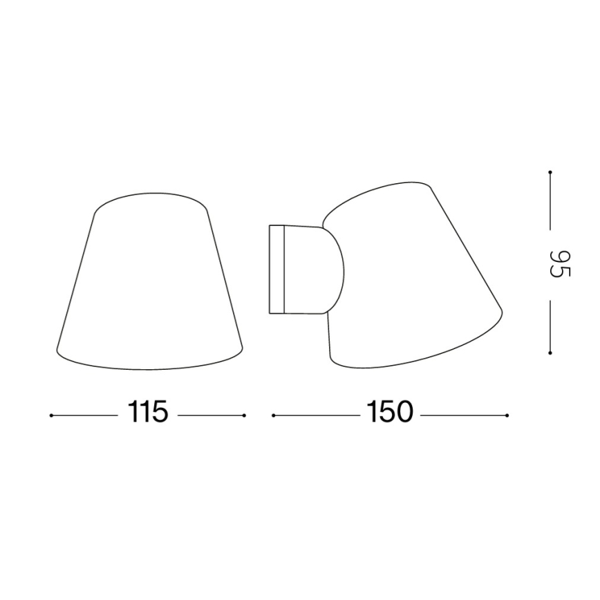 Ideal Lux - Udendørs væglampe GAS 1xGU10/28W/230V IP43 antracit