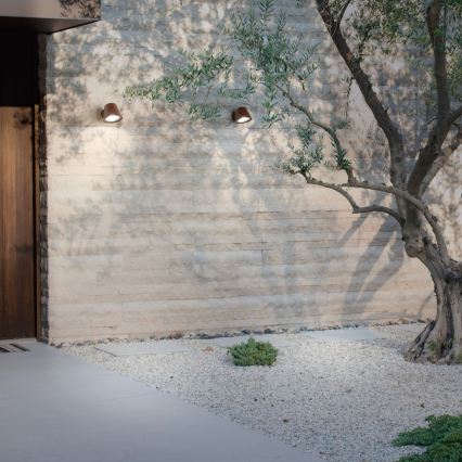 Ideal Lux - Udendørs væglampe GAS 1xGU10/28W/230V IP43, brun