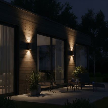 Ideal Lux - Udendørs væglampe GUN 1xE27/60W/230V 31 cm IP54 brun