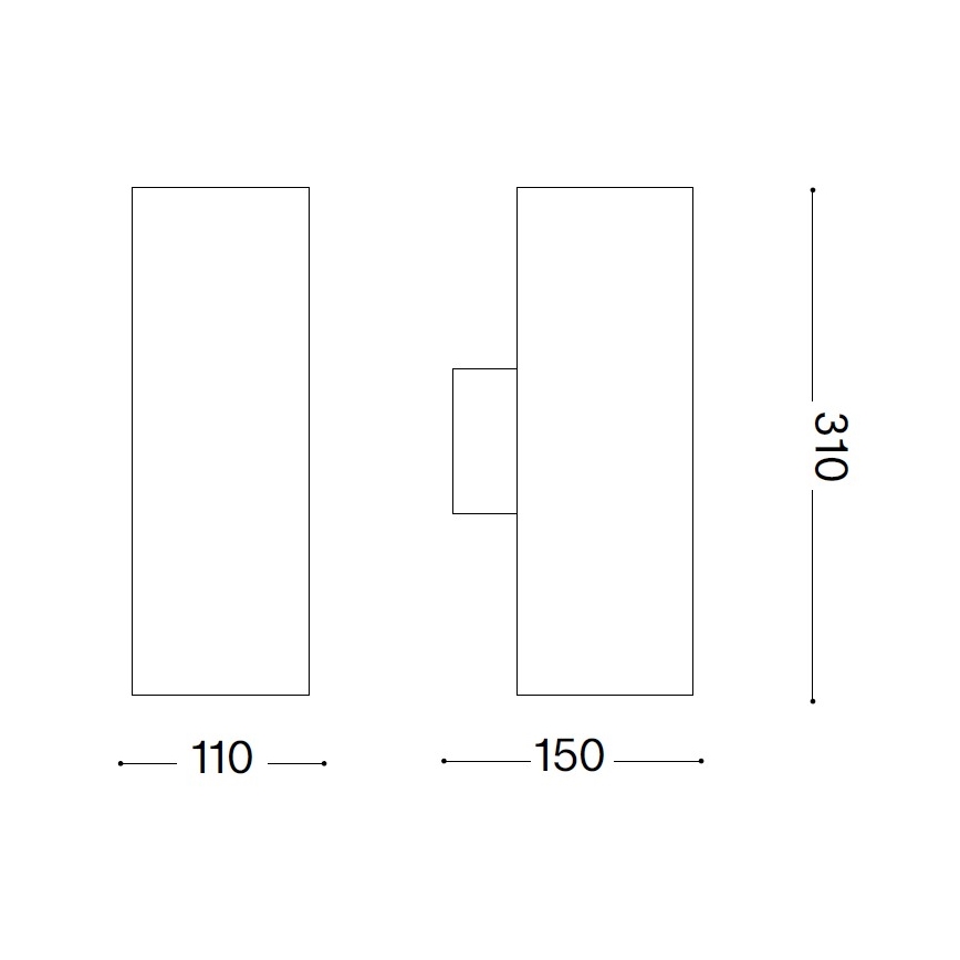 Ideal Lux - Udendørs væglampe GUN 1xE27/60W/230V 31 cm IP54 brun