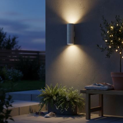 Ideal Lux - Udendørs væglampe GUN 1xE27/60W/230V 31 cm IP54 grå