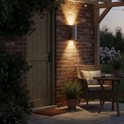 Ideal Lux - Udendørs væglampe GUN 1xE27/60W/230V 31 cm IP54 grå