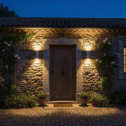 Ideal Lux - Udendørs væglampe GUN 1xE27/60W/230V 31 cm IP54 grå