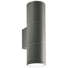 Ideal Lux - Udendørs væglampe GUN 2xGU10/35W/230V IP44 antracit