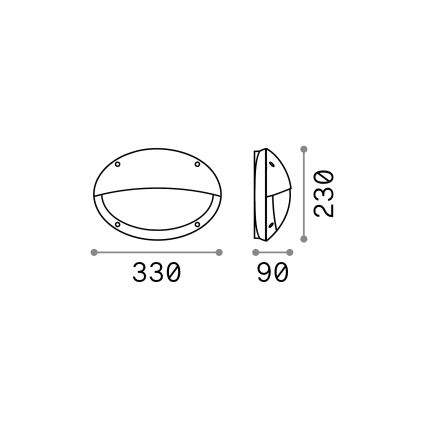 Ideal Lux - Udendørs væglampe POLAR 1xE27/23W/230V IP66 hvid