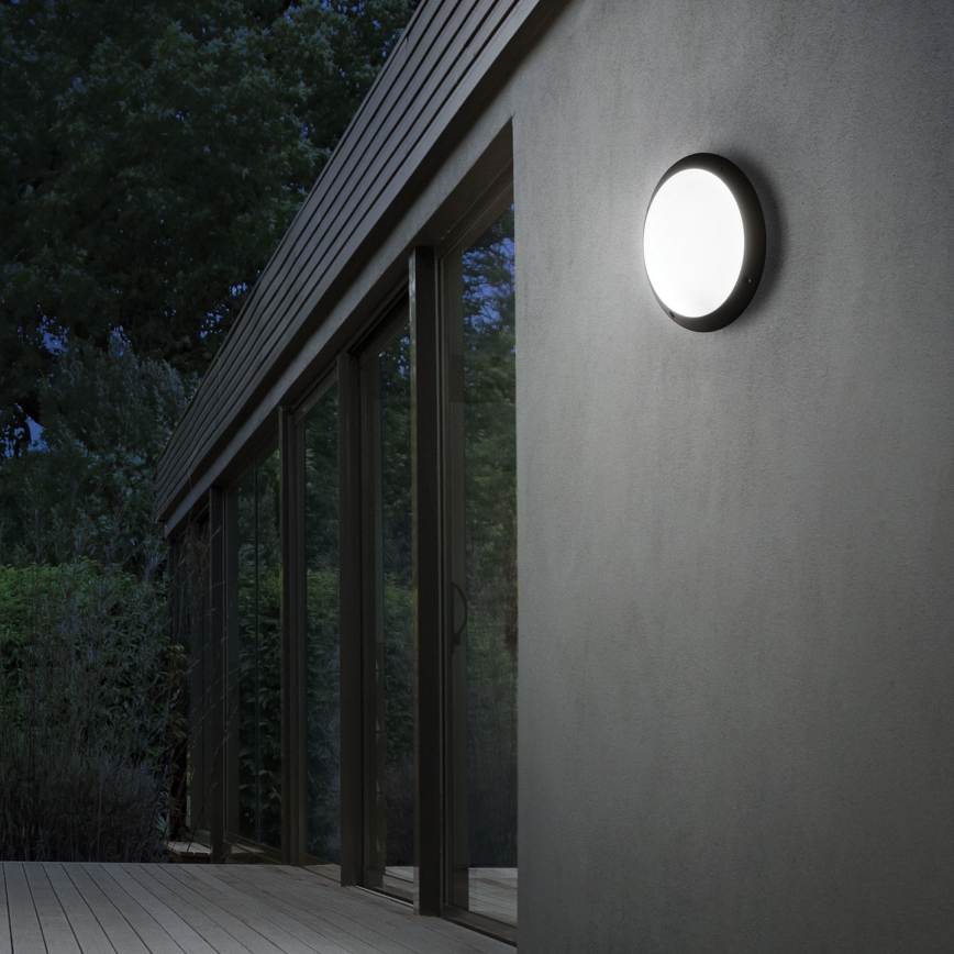 Ideal Lux - Udendørs væglampe POLAR 1xE27/23W/230V IP66 sort