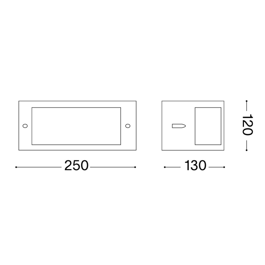 Ideal Lux - Udendørs væglampe REX 1xE27/60W/230V IP44 brun