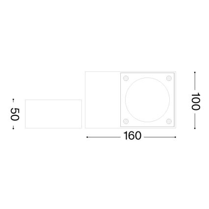 Ideal Lux - Udendørs væglampe SIRIO 1xGX53/9W/230V IP65 brun