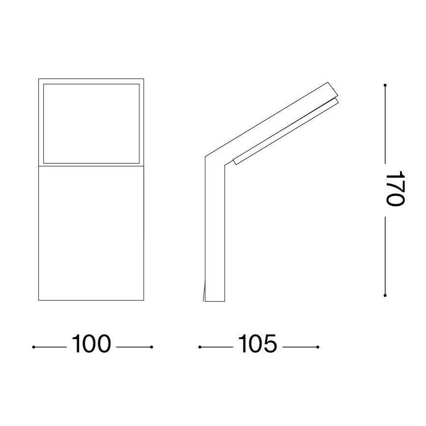 Ideal Lux - LED udendørs væglampe STYLE LED/8,5W/230V 3000K CRI 90 IP54 sort