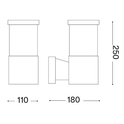 Ideal Lux - Udendørs væglampe TRONCO 1xE27/42W/230V IP44 brun