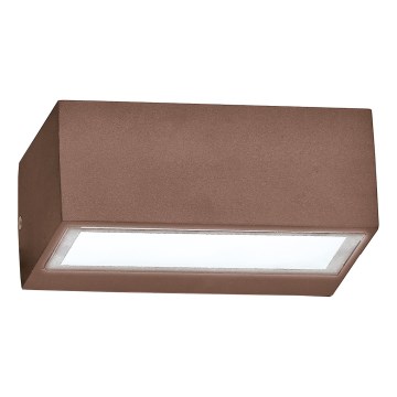 Ideal Lux - Udendørs væglampe TWIN 1xG9/28W/230V IP44 brun