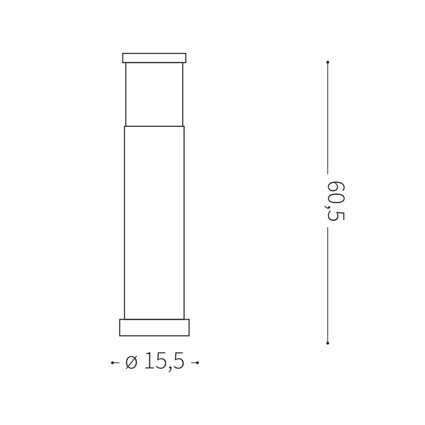 Ideal Lux - Udendørslampe 1xE27/42W/230V 60 cm IP44 antracit