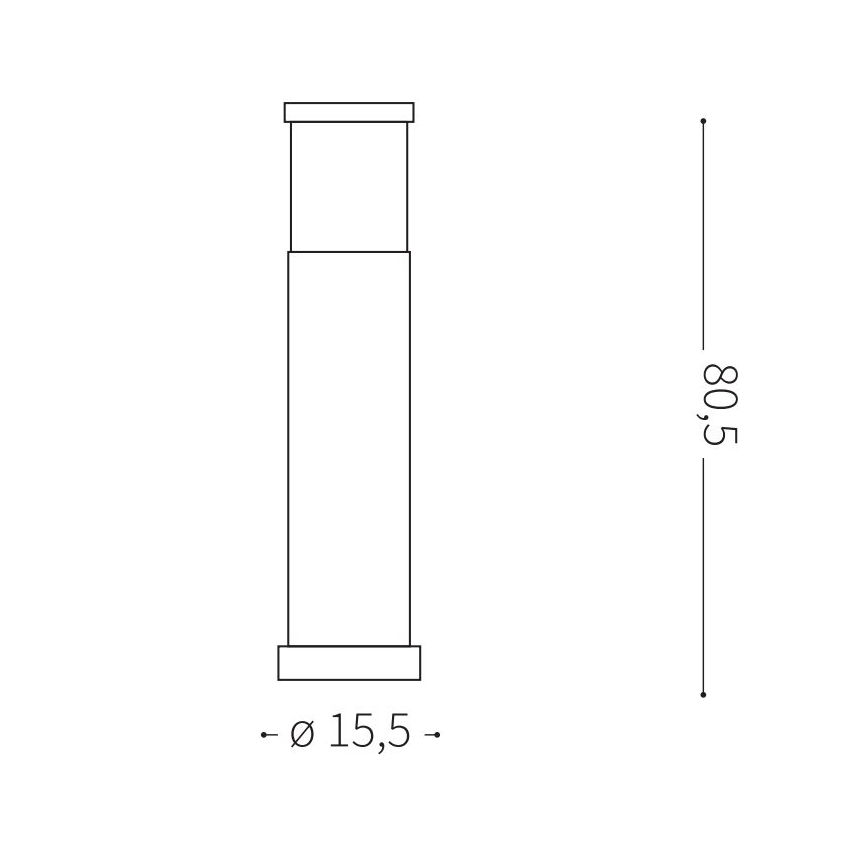 Ideal Lux - Udendørslampe 1xE27/42W/230V 80 cm IP44 antracit