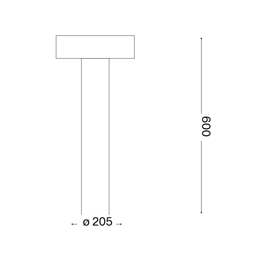 Ideal Lux - Udendørslampe 4xG9/15W/230V 60 cm IP44 antracit