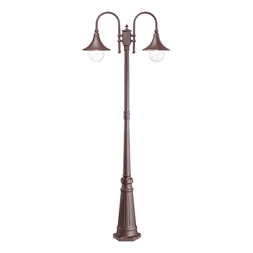 Ideal Lux - Udendørslampe CIMA 2xE27/52W/230V 216 cm IP43 brun