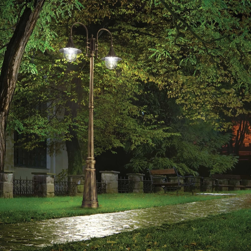 Ideal Lux - Udendørslampe CIMA 2xE27/52W/230V 216 cm IP43 patina