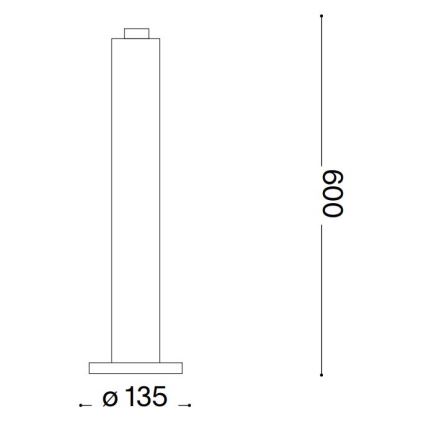 Ideal Lux - Udendørslampe CLIO 1xE27/42W/230V 60 cm IP44 sort